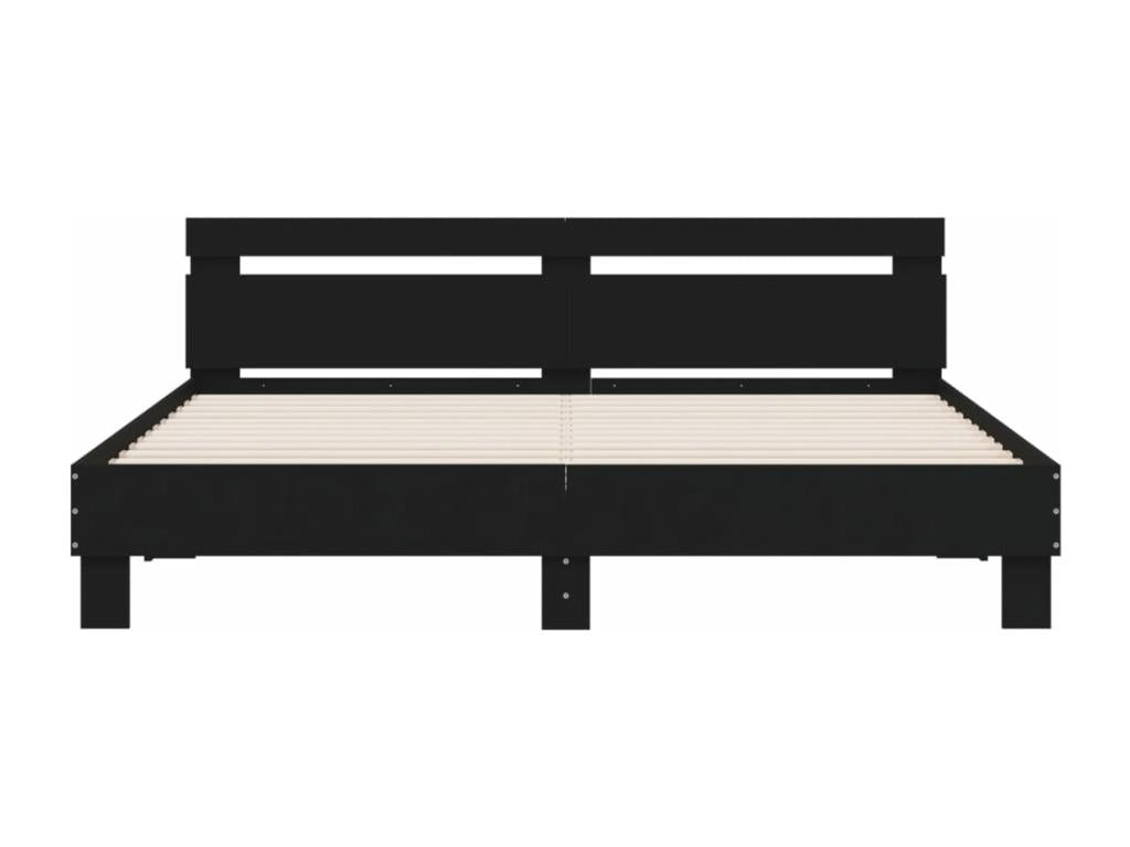 Cadre de lit sans matelas noir 160x200 cm TUSA27620