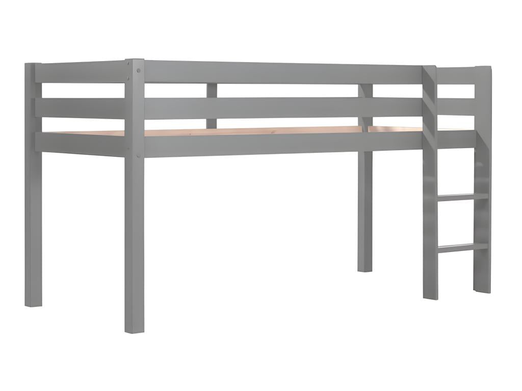 Lit Enfant Sur¨¦lev¨¦ Chezlova 90x200cm Gris UBRC44959