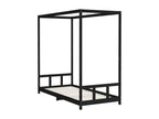 Cadre de lit pour enfants noir 90x200 cm bois de pin massif VUYQ69699