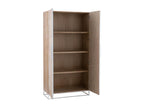 Armoire 2 Portes Chezlova 185cm Naturel / Blanc QWWP27773