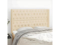 Tête de lit avec oreilles Crème 147x16x118/128 cm Tissu QBDH99668