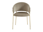 Lot de 2 chaises en velours et métal doré - Beige - Chezlova MORABITO VKSG32447