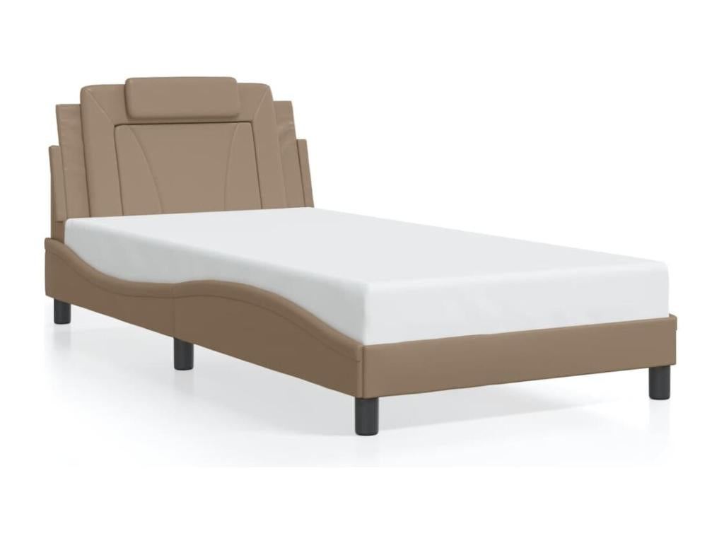 Cadre de lit avec LED sans matelas cappuccino 100x200 cm CJKP01949