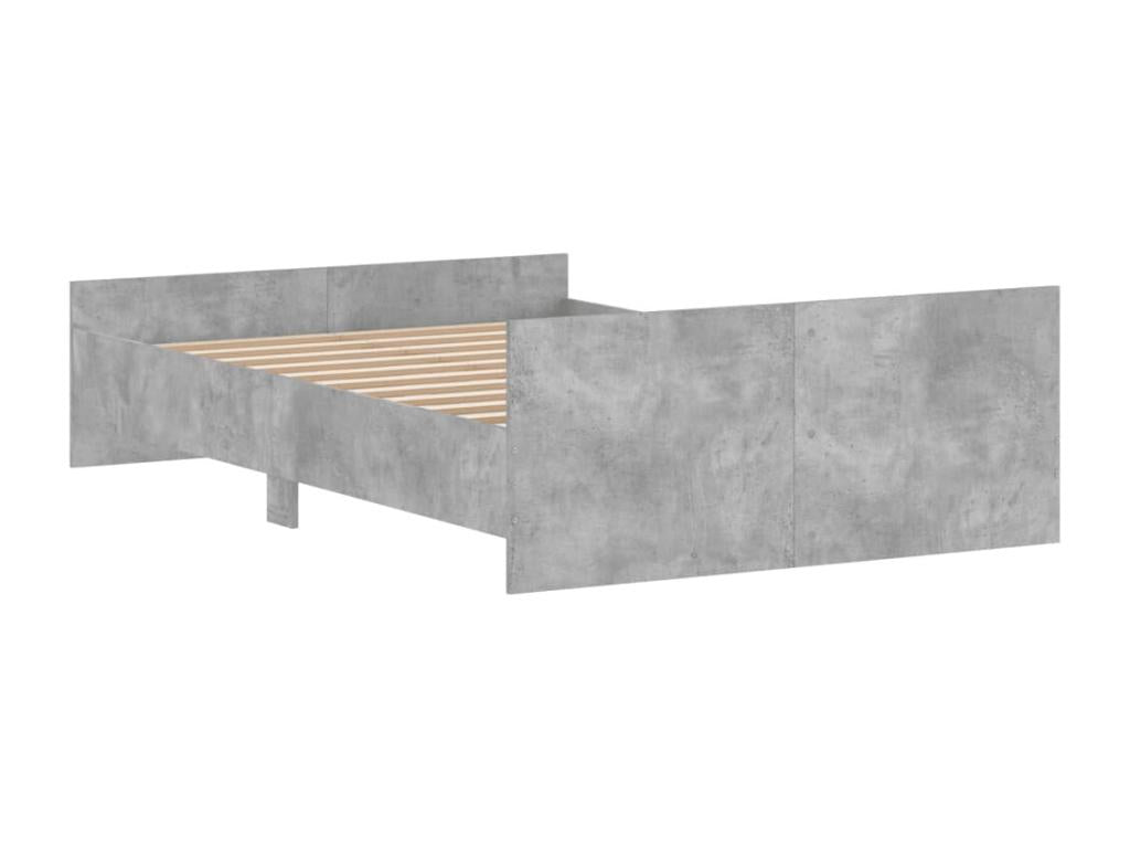 Cadre de lit sans matelas gris b¨¦ton 120x200 cm BWFF93305