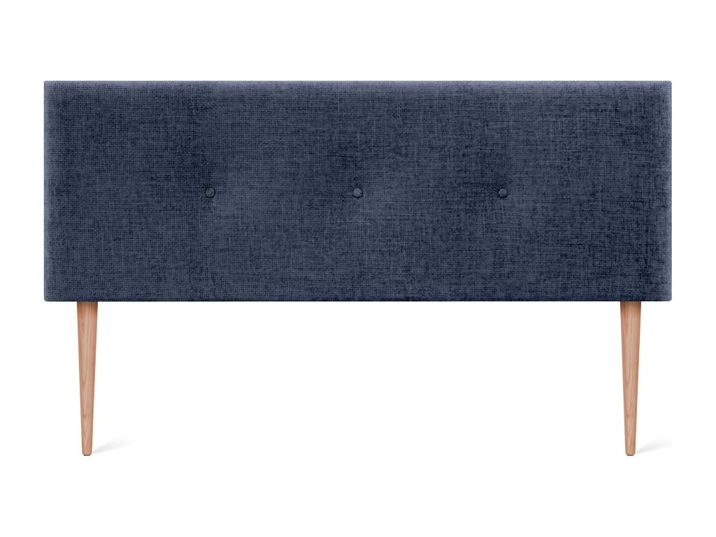 Chezlova Tête de lit en laine naturelle avec Boutons 150x105cm avec pieds Lits 150 - Bleu XLDB50678