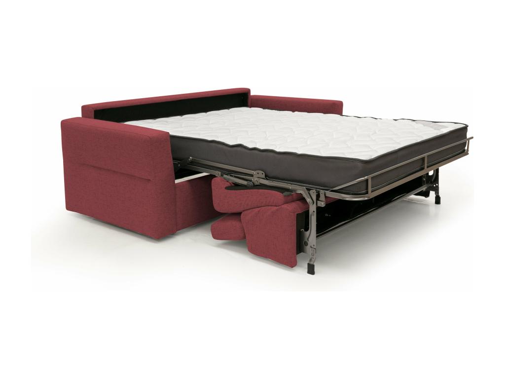 Chezlova Canap¨¦ lit matelas H18 cm de haut en tissu imperméable T03 180 cm 120x197 rouge TBCU43268