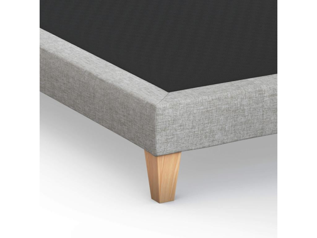 Sommier d¨¦co tapissier gris Chezlova 120x200 GIAS44951