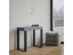 Console extensible 90x40/300 cm Tecno Gris B¨¦ton cadre Anthracite FLAQ65880