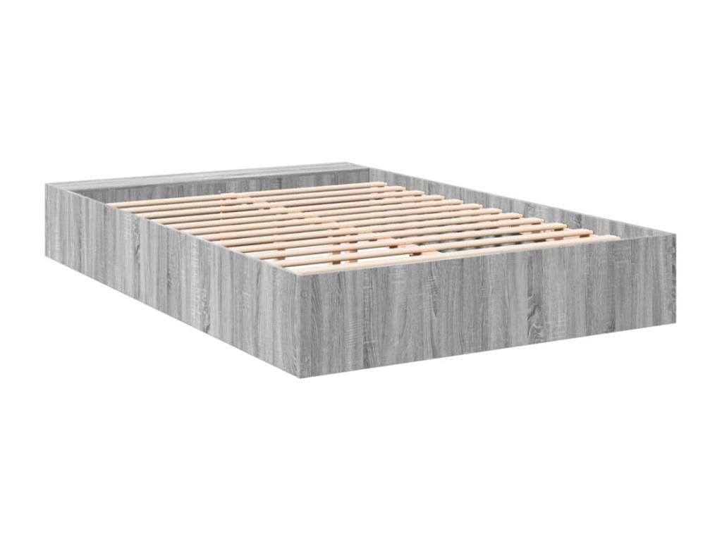 Cadre de lit Chezlova gris 160x200 cm bois d'ing¨¦nierie NPRN15103