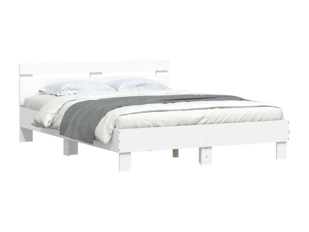 Cadre de lit sans matelas blanc 140x200 cm TKBR91342