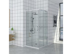 Receveur de Douche 75x90 cm Chezlova Extra Slim NOIR Cabine de Douche 75x90 cm Haut 200 cm Avec Ouverture d'Angle UTYY15316