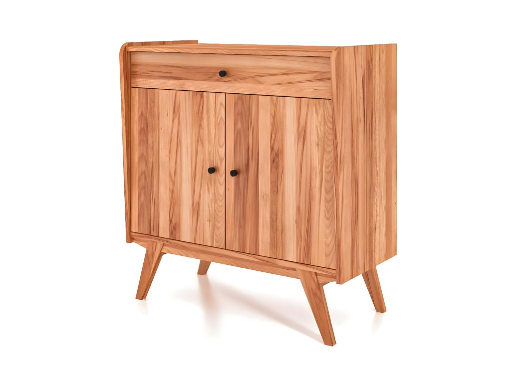 RETRO - Commode en bois massif de cœur de h¨ºtre finition ¨¤ l'huile naturelle MMVY99042