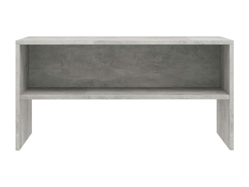 Meuble TV Gris ciment 80x40x40 cm Agglo¨¦r¨¦ TQMQ33392