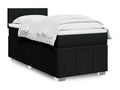 Sommier ¨¤ Chezlova de lit et matelas Noir 80x200 cm Tissu SHFY81246