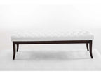 Banquette - Similicuir / Bois - Blanc - Chezlova CJZY04500