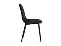 Lot de 4 chaise salle ¨¤ manger - Velours / M¨¦tal - Noir - Chezlova RPQQ74644