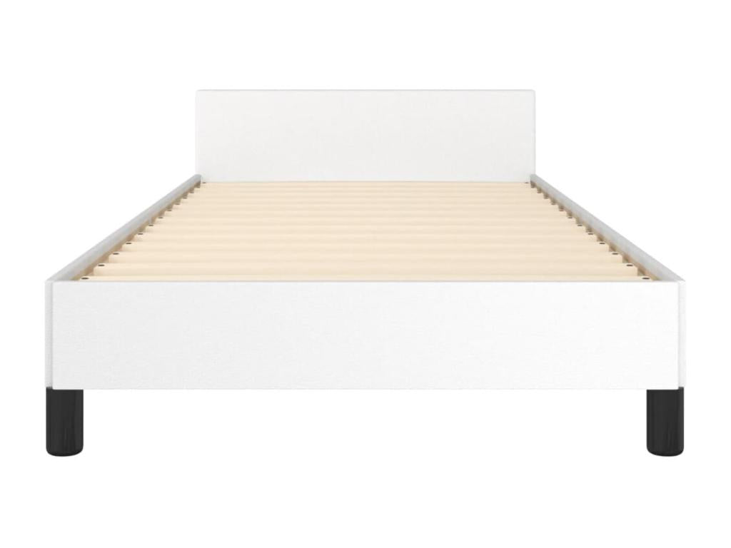 Cadre de lit sans matelas blanc 90x190 cm similicuir MWNS43517