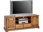Meuble TV 60 Pouces Merisier 2 Portes 2 Tiroirs 6 Niches L 158.8 H 60.3 P 46 cm SREC16465