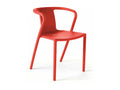 Lot de 4 chaises plastique rouge RYJN46269