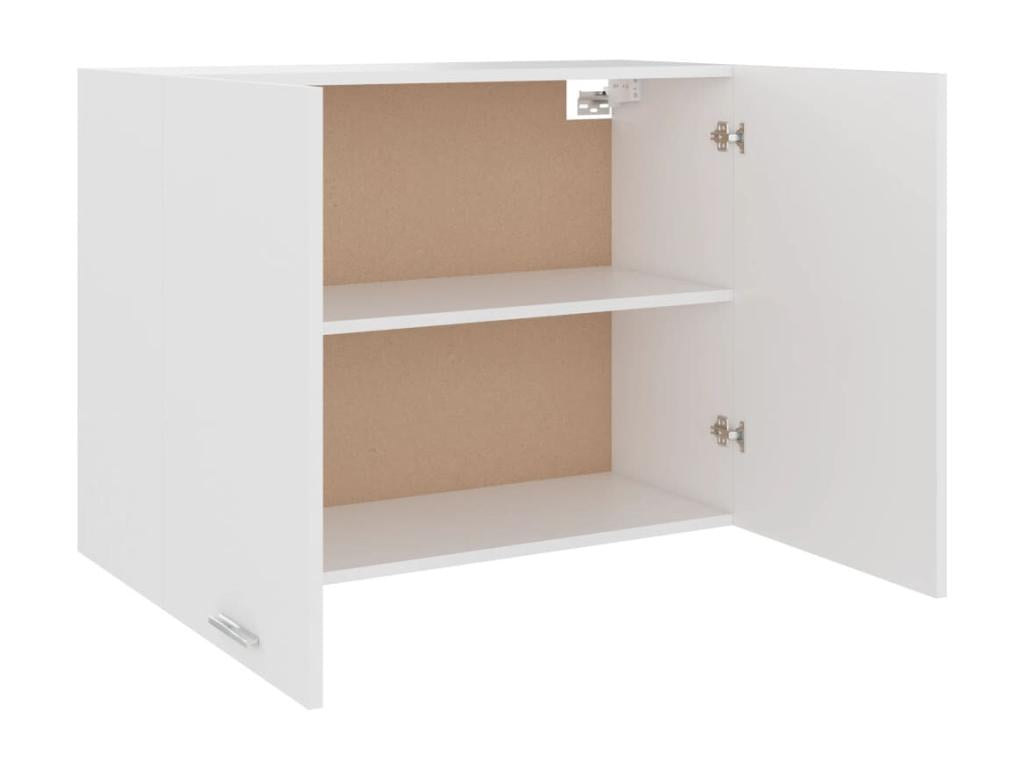 Armoire Blanc 80x31x60 cm Bois d'ing¨¦nierie suspendue HGLM73706