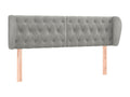 Tête de lit avec oreilles Gris clair 163x23x78/88 cm Velours MHFY64884