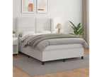 Lit ¨¤ sommier tapissier avec matelas Blanc 140x190cm Similicuir DJJM56825