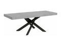 Table extensible 90x160/264 cm Volantis Premium Gris Béton cadre Anthracite LIAZ63252