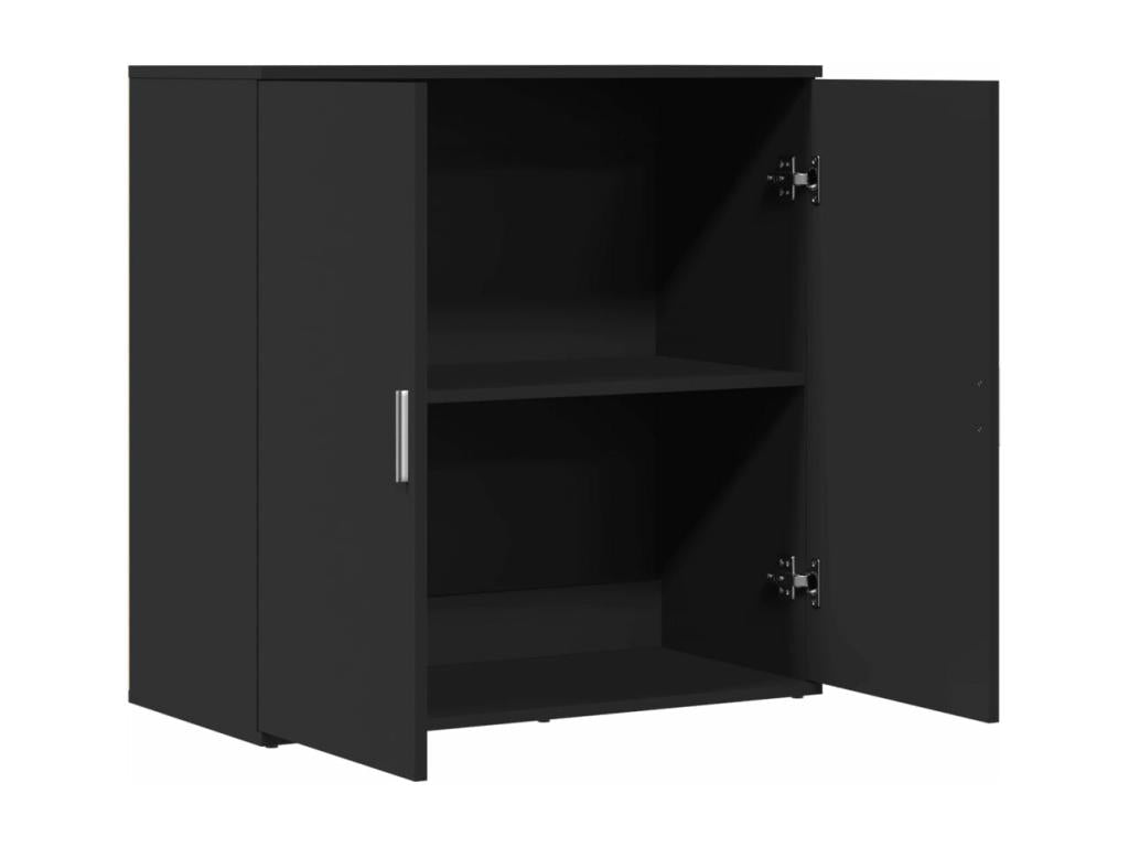 Buffet noir 79x38x80 cm bois d'ing¨¦nierie CPPC49105