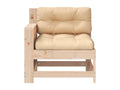 Canap¨¦ de jardin accoudoir avec coussin bois massif de pin IOVP17520