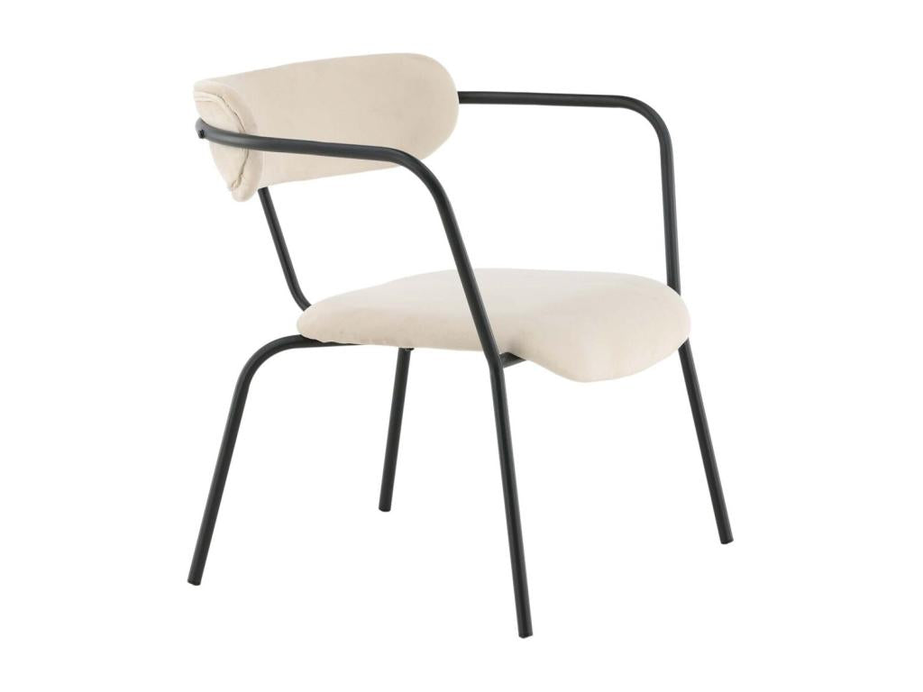 Fauteuil en velours et acier Chezlova TYEE92698