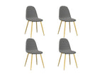 Chaises ¨¤ manger lot de 4 Gris clair Velours SNCB75551