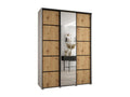 ARMOIRE Chezlova 5 ¨¤ PORTES COULISSANTES 235.2/180/45 3 portes Blanc/Chezlova/Noir OIYG30609