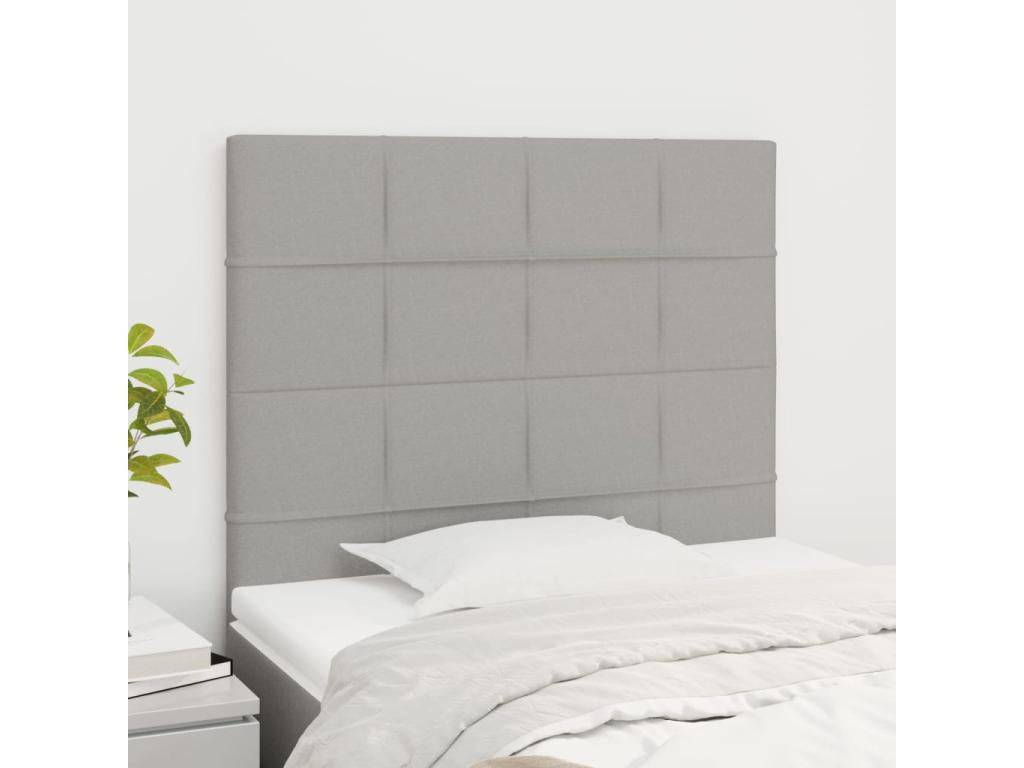Tête de lit 2 pièces Gris clair 80x5x78/88 cm Tissu MUXJ78936