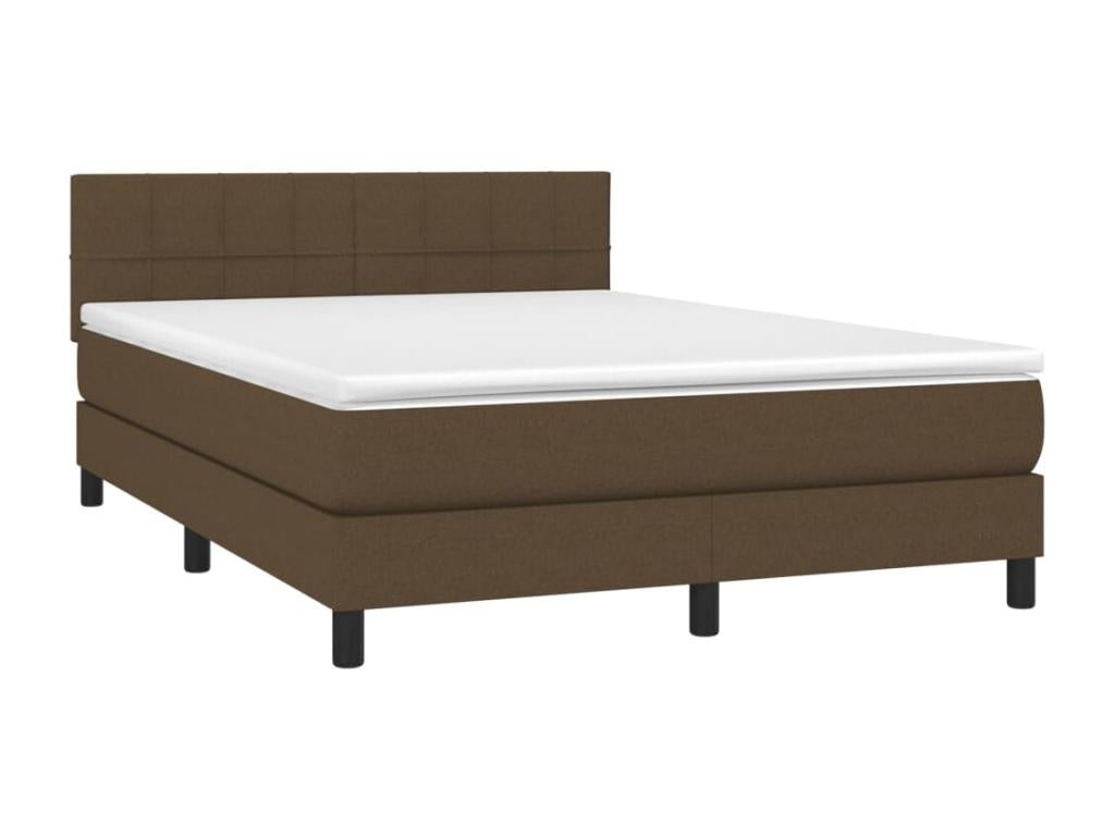 Sommier ¨¤ Artigeo de lit matelas et LED Marron fonc¨¦ 140x200 cm YXKZ27350