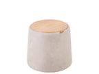 Pouf Rond Design Munica 43cm Beige GKHE40827