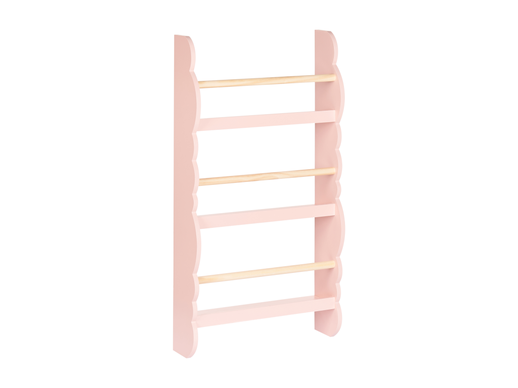Biblioth¨¨que murale Chezlova Bois d'ing¨¦nierie Rose pastel KVVQ05219