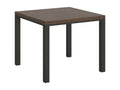 Table portefeuille extensible 90x90/180 cm Everyday Artigeo Noyer cadre Anthracite XAHZ31613