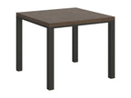 Table portefeuille extensible 90x90/180 cm Everyday Artigeo Noyer cadre Anthracite XAHZ31613
