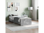 Cadre de lit gris b¨¦ton 75x190 petit simple bois d'ing¨¦nierie KYLO07203