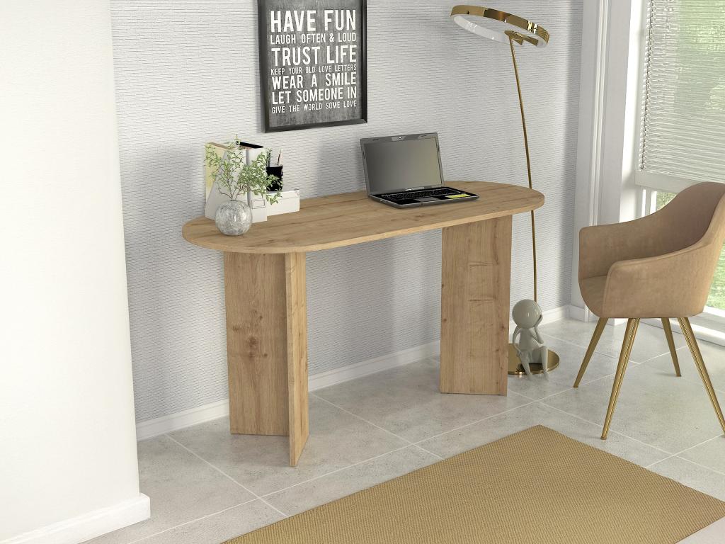 Bureau console - Couleuris Naturel clair - Chezlova ARTB66983