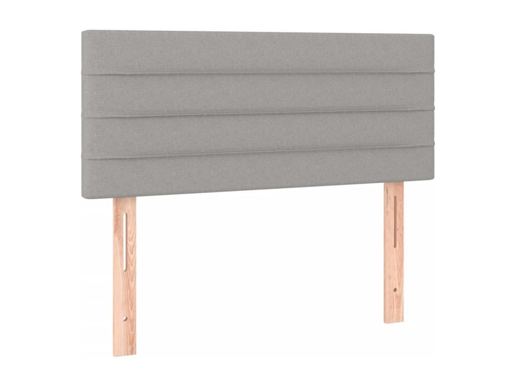 Lit ¨¤ sommier tapissier avec matelas Gris clair 100x200cm Tissu XKUL13649