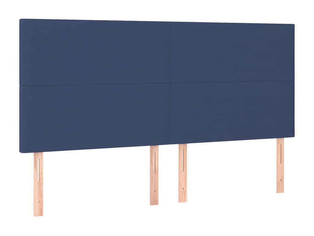 Tête de lit ¨¤ LED Bleu 180x5x118/128 cm Tissu LXHH85117