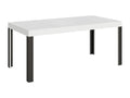 Table extensible 90x180/284 cm Artigeo Fr¨ºne Blanc cadre Anthracite BQEV02677