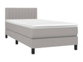 Sommier tapissier avec matelas et LED Gris clair 80x200cm Tissu YPSB01841