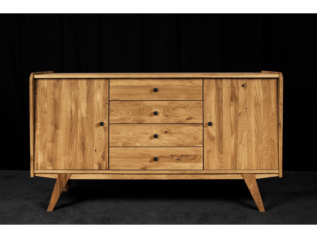 RETRO - Commode en bois massif de ch¨ºne sauvage huil¨¦ naturel PAGB48676
