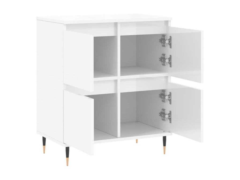 Buffet Blanc Brillant 60x35x70 cm Bois d'ingénierie AXNH73261