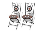 Chaises pliables de Artigeo 2 pièces Céramique Terre cuite et blanc IBSA46573