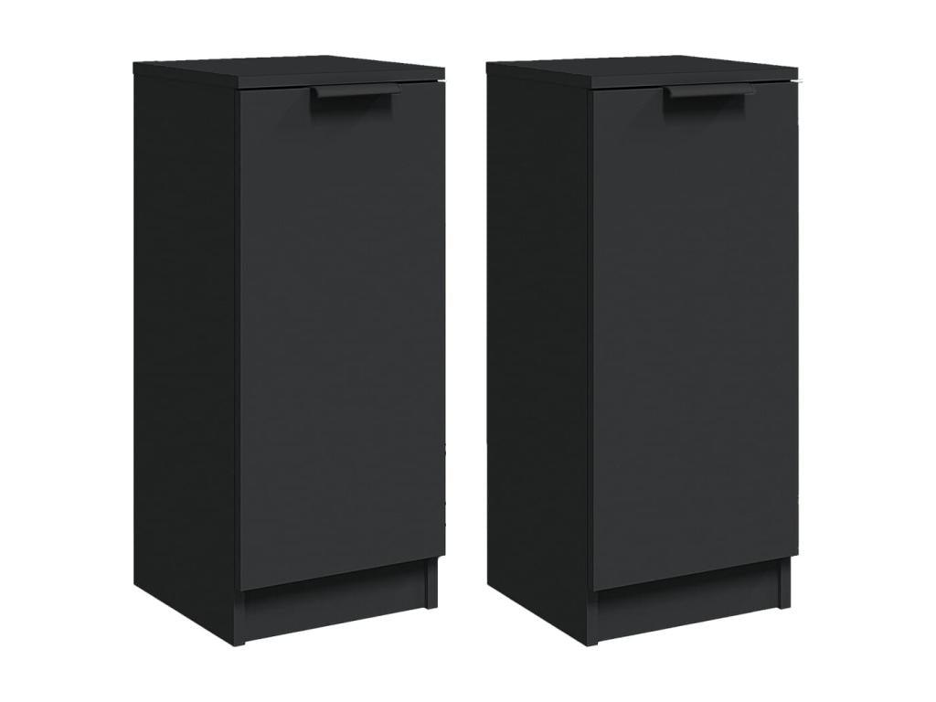 Buffets 2 pièces noir 30x30x70 cm bois d'ingénierie XGMJ90866