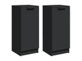 Buffets 2 pièces noir 30x30x70 cm bois d'ingénierie XGMJ90866