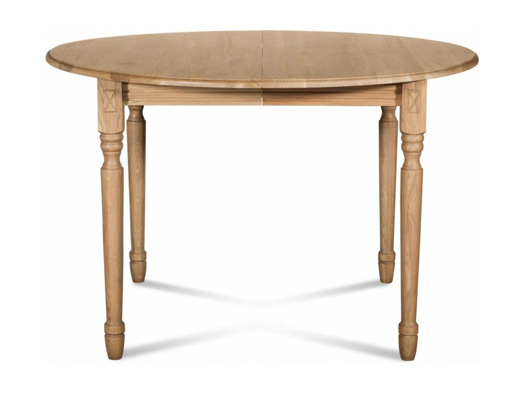 Table extensible ronde bois D105 1 allonge et pieds tourn¨¦s - VICTORIA AFFO29743
